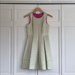 Eliza J - gold jacquard dress - size 0